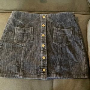 corduroy grey mini skirt!